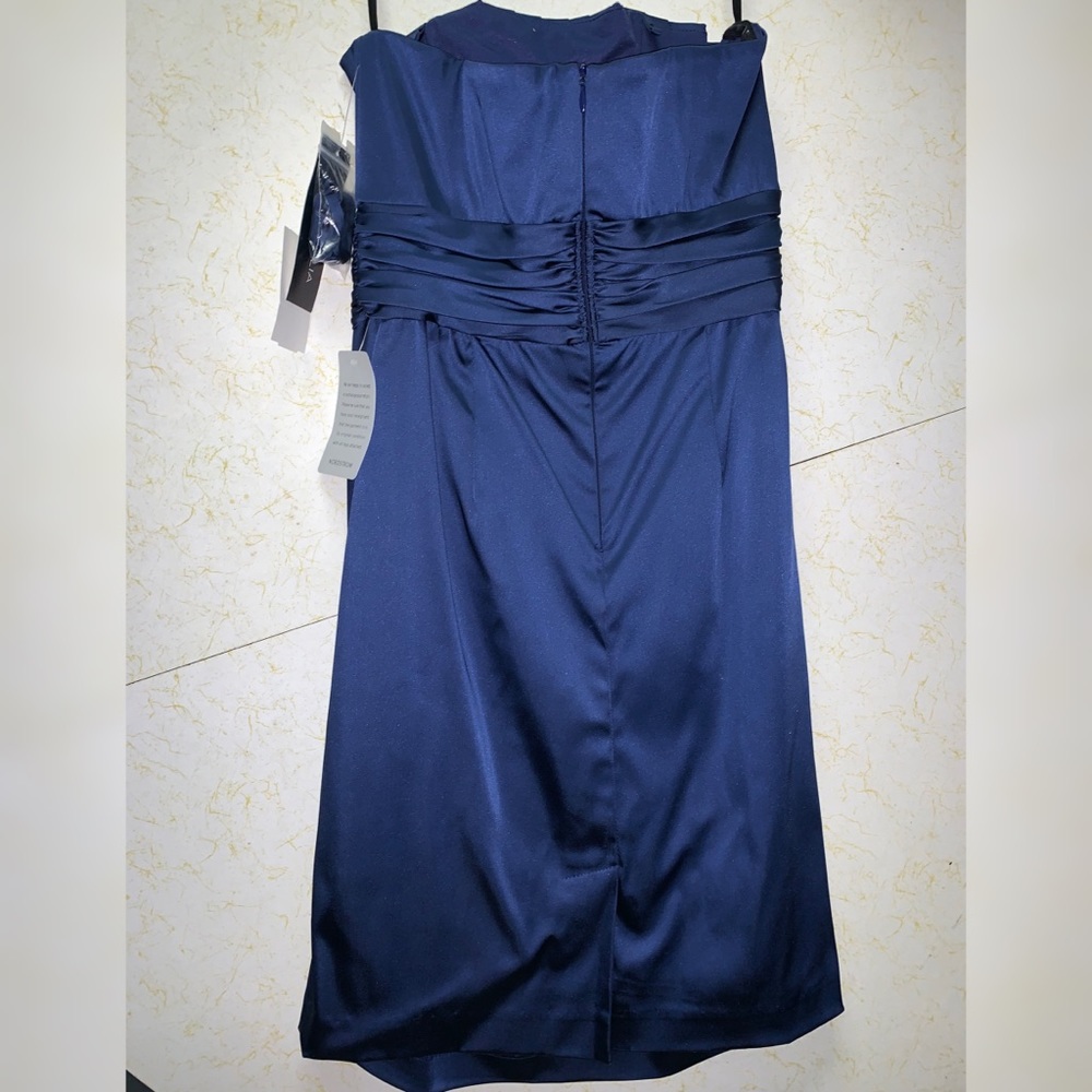 NEW! Strapless Navy Blue Dress - Picture 2 of 6